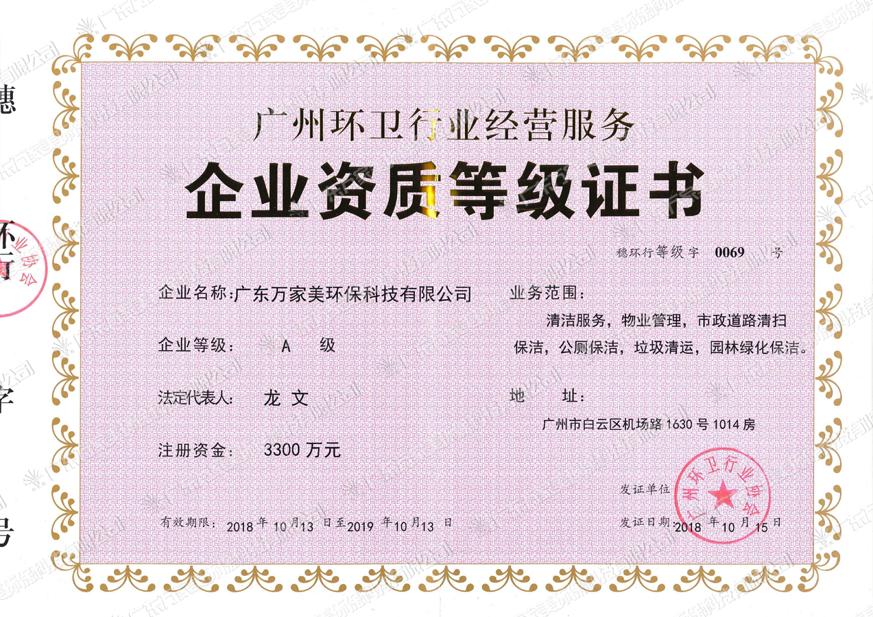 企业资质等级证书